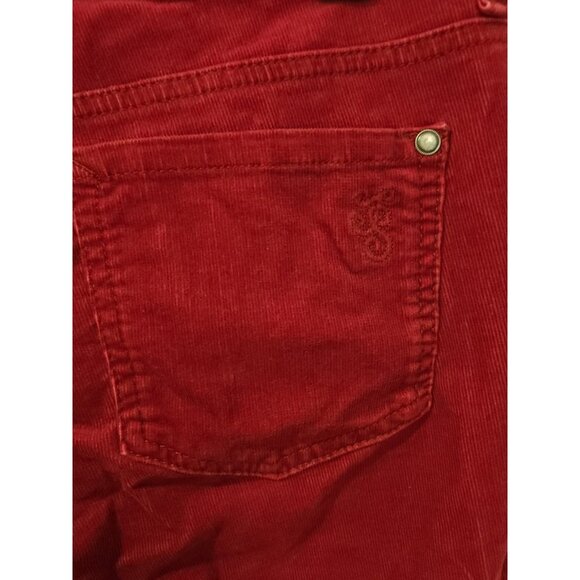 Women's Jessica Simpson Dark Red Forever Skinny Low Rise Corduroy Pants Size 30 - Picture 14 of 14